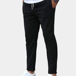 Straight Leg Stretch Cotton Trousers for Men