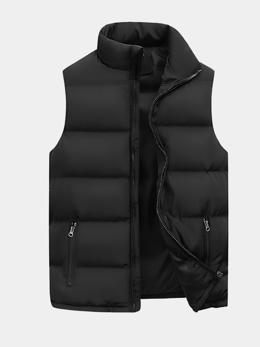Quilted Zip-Up Gilet for Men