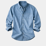 Button-Down Denim Overshirt for Men