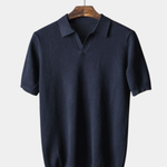 Short Sleeve Textured Polo Shirt for Men