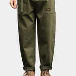 Cotton Cargo Trousers with Welt Pockets for Men