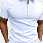 Short Sleeve Zip Polo Shirt for Men