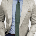 Textured Single-Breasted Blazer for Men