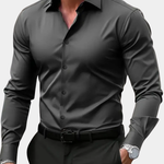 Long Sleeve Notched Collar Shirt for Men
