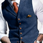 Double-Breasted Slim Fit Waistcoat for Men