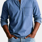 Henley Long Sleeve Shirt for Men
