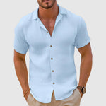 Short Sleeve Relaxed Collar Shirt for Men