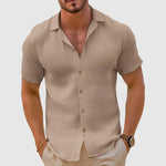 Short Sleeve Relaxed Collar Shirt for Men