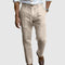 Linen Straight Leg Chino Trousers for Men