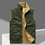 Cargo Vest with Zip-Up for Men