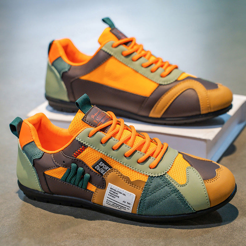 Lace-Up Colour-Block Trainers for Men