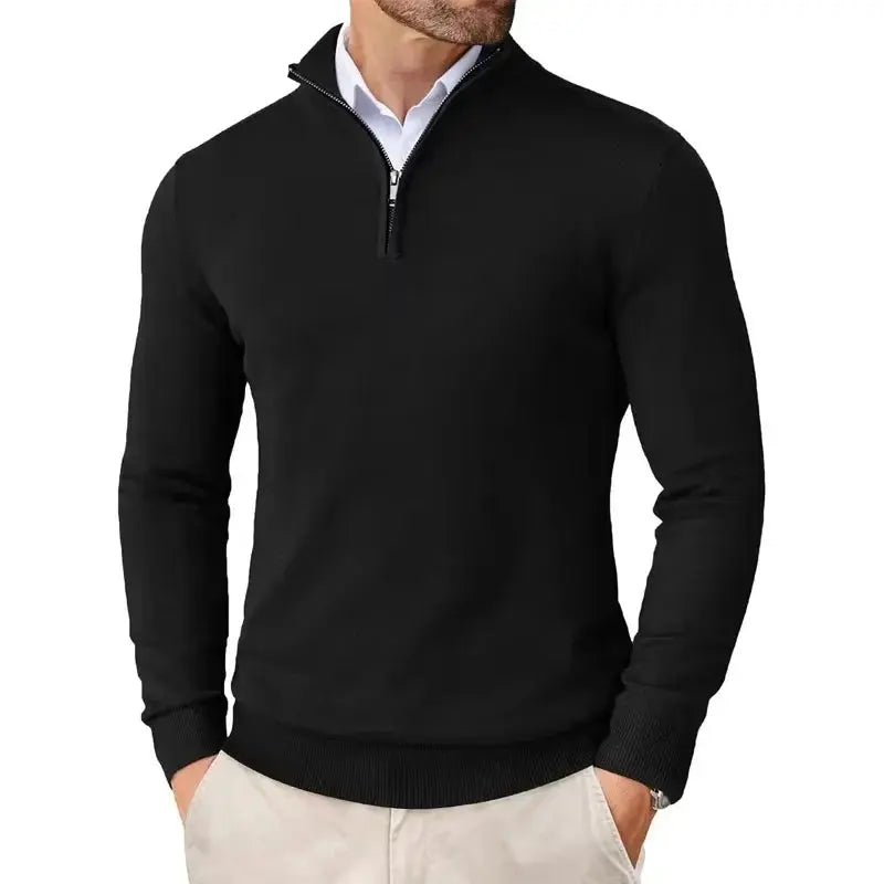 Half-Zip Crew Neck Jumper for Men