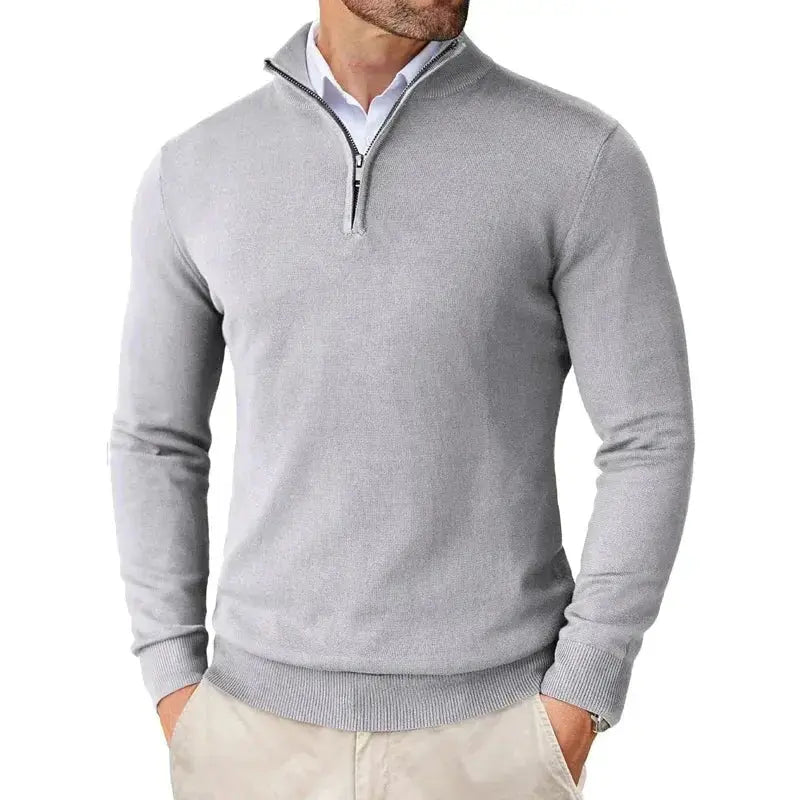 Half-Zip Crew Neck Jumper for Men