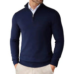 Half-Zip Crew Neck Jumper for Men