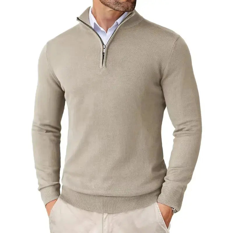 Half-Zip Crew Neck Jumper for Men