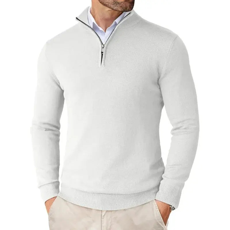 Half-Zip Crew Neck Jumper for Men