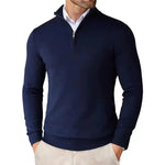 Half-Zip Crew Neck Jumper for Men