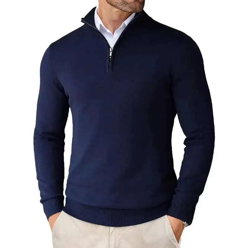 Half-Zip Crew Neck Jumper for Men