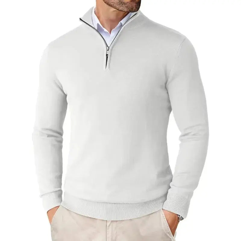 Half-Zip Crew Neck Jumper for Men