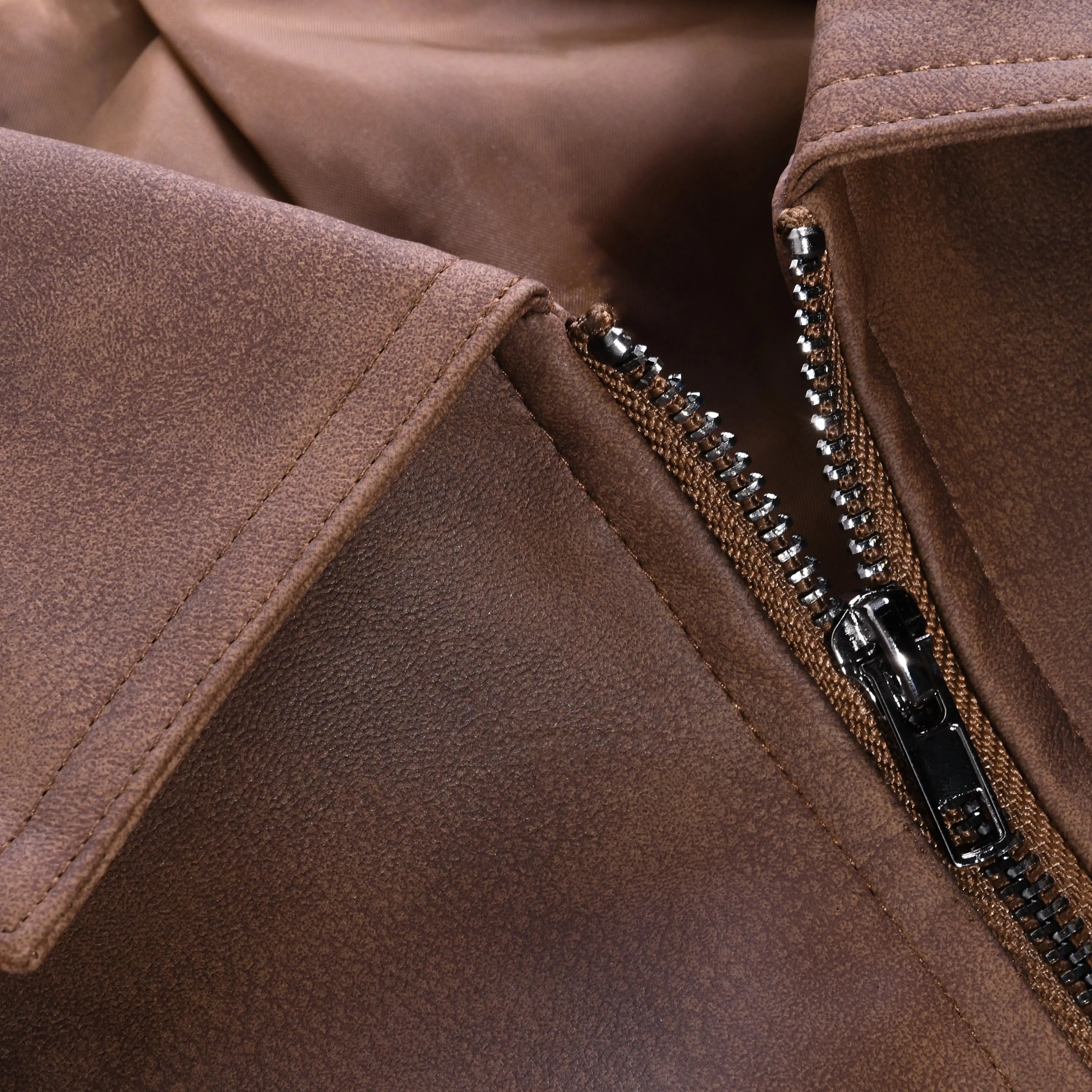 Suede Zip-Up Jacket for Men