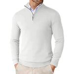 Slim Fit Quarter Zip Jumper for Men