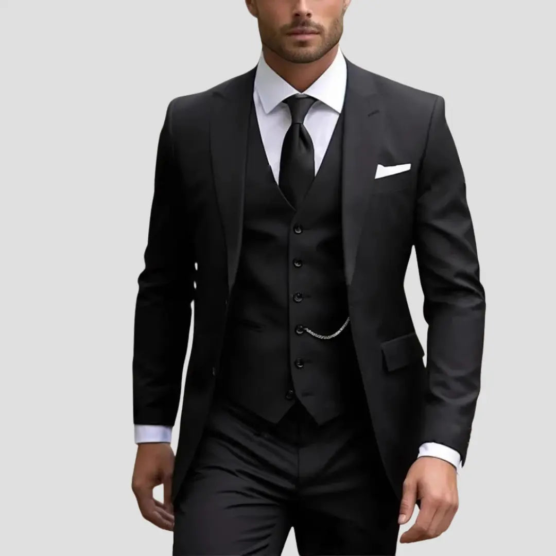 Slim Fit Three-Piece Suit Set for Men