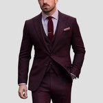 Slim Fit Three-Piece Suit Set for Men