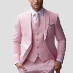 Slim Fit Three-Piece Suit for Men