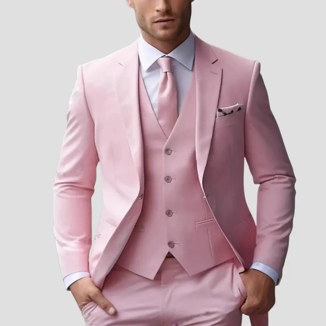 Slim Fit Three-Piece Suit Set for Men