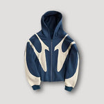 Patchwork Zip-Up Hoodie for Men