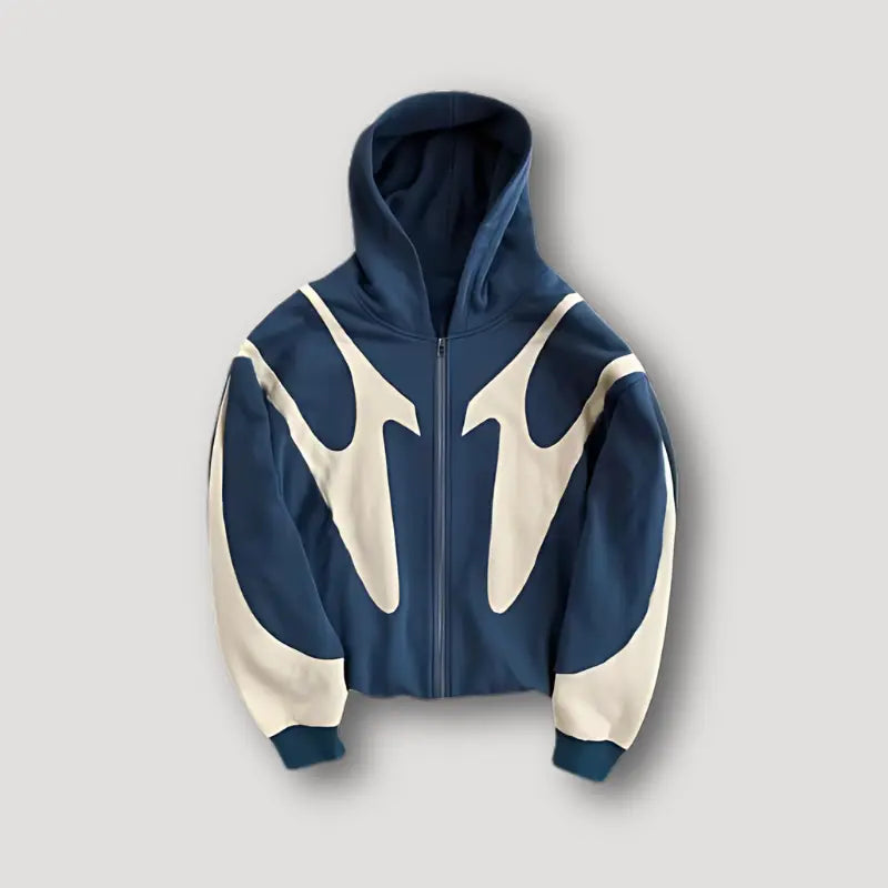 Patchwork Zip-Up Hoodie for Men