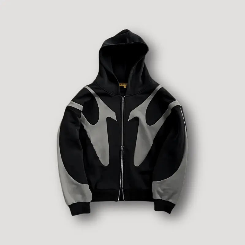 Patchwork Zip-Up Hoodie for Men