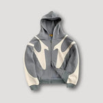 Patchwork Zip-Up Hoodie for Men