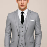 Slim Fit Single-Breasted Three-Piece Suit for Men