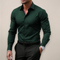 Long Sleeve Notched Collar Shirt for Men