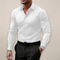 Long Sleeve Notched Collar Shirt for Men