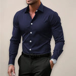 Button-Down Long Sleeve Oxford Shirt for Men