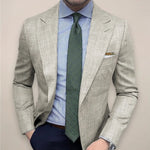 Notch Lapel Single-Breasted Blazer for Men