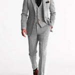 Tweed Three-Piece Tailored Suit for Men