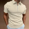 Short Sleeve Zip Polo Shirt for Men