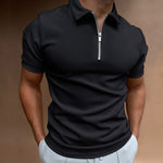 Short Sleeve Zip Polo Shirt for Men