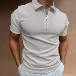 Short Sleeve Zip Polo Shirt for Men
