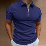 Short Sleeve Zip Polo Shirt for Men