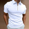 Short Sleeve Zip Polo Shirt for Men