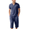 Linen Polo Shirt and Cropped Linen Shorts Set for Men