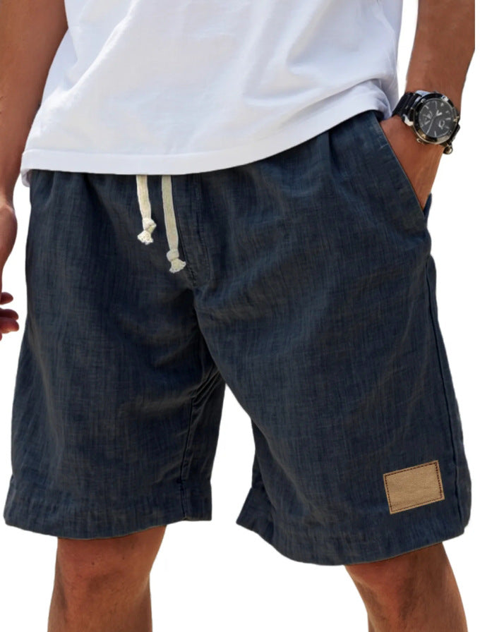 Relaxed Fit Linen Shorts for Men