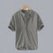 Short Sleeve Stand Collar Shirt for Men