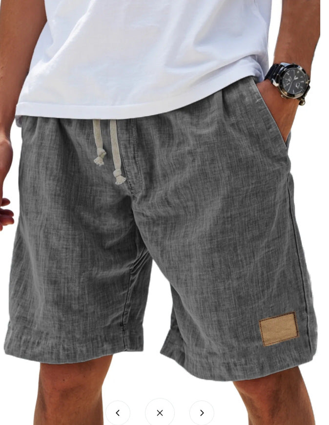 Relaxed Fit Linen Shorts for Men