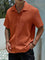 Textured Short Sleeve Cuban Collar Shirt for Men