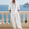 Linen Hoodie Set with Relaxed Fit for Men